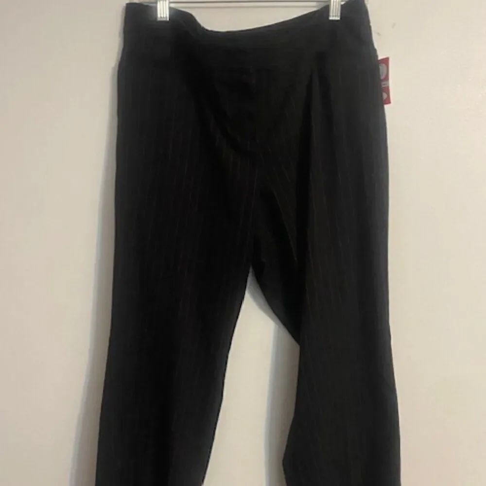 Lane Bryant Black/Red pinstripes trousers, size 16S